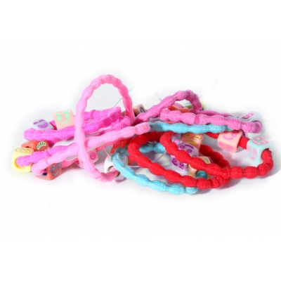 Soft material elastic cord with beads hair band